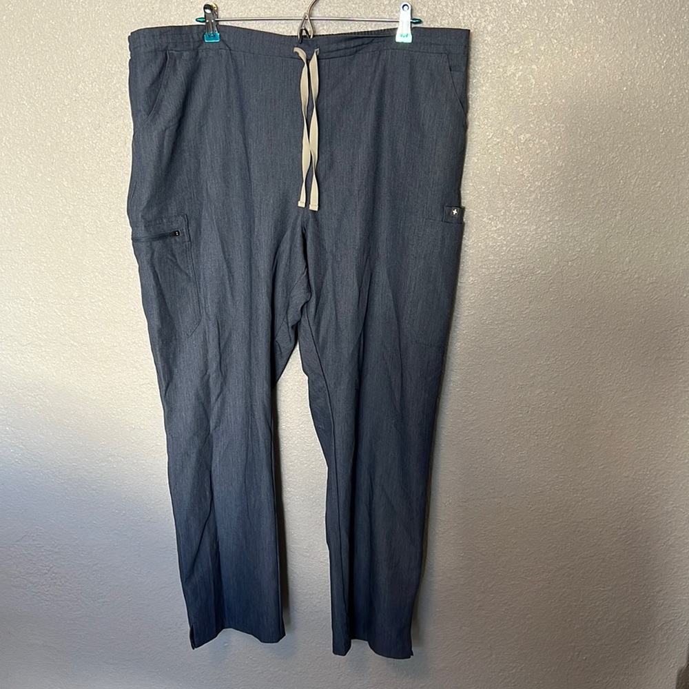 Figs Yola Skinny Scrub Pants: Heather Denim
